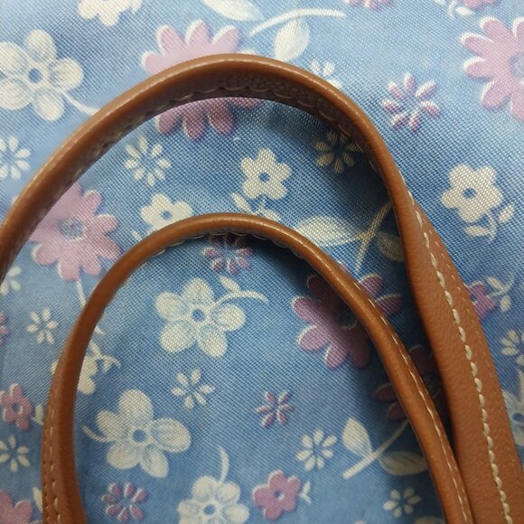 3656 Large Michael Kors Drawstring Satchel Shoulder Bag Sparkly Fabric /Leather - Picture 5 of 12